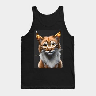 Lynx Cat - Modern Digital Art Tank Top